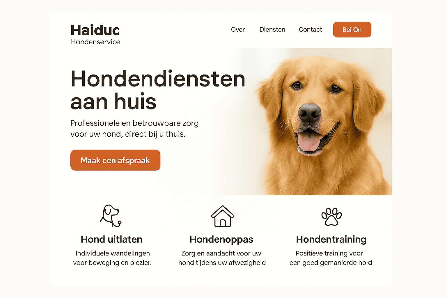 Dog services one-pager