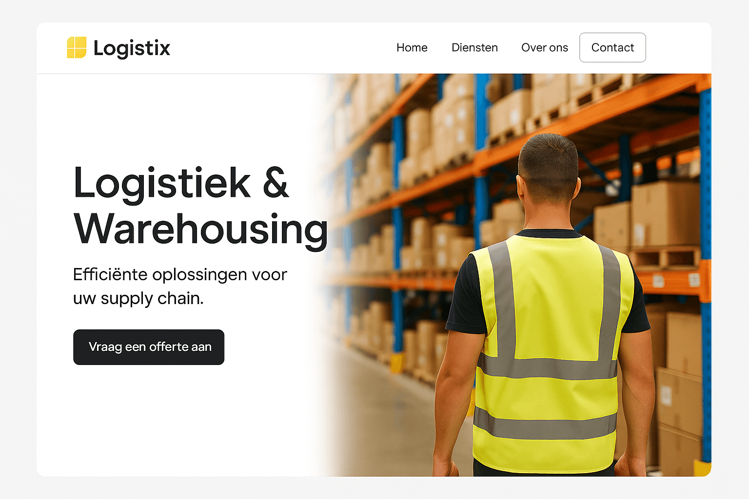 Logistics / warehouse homepage