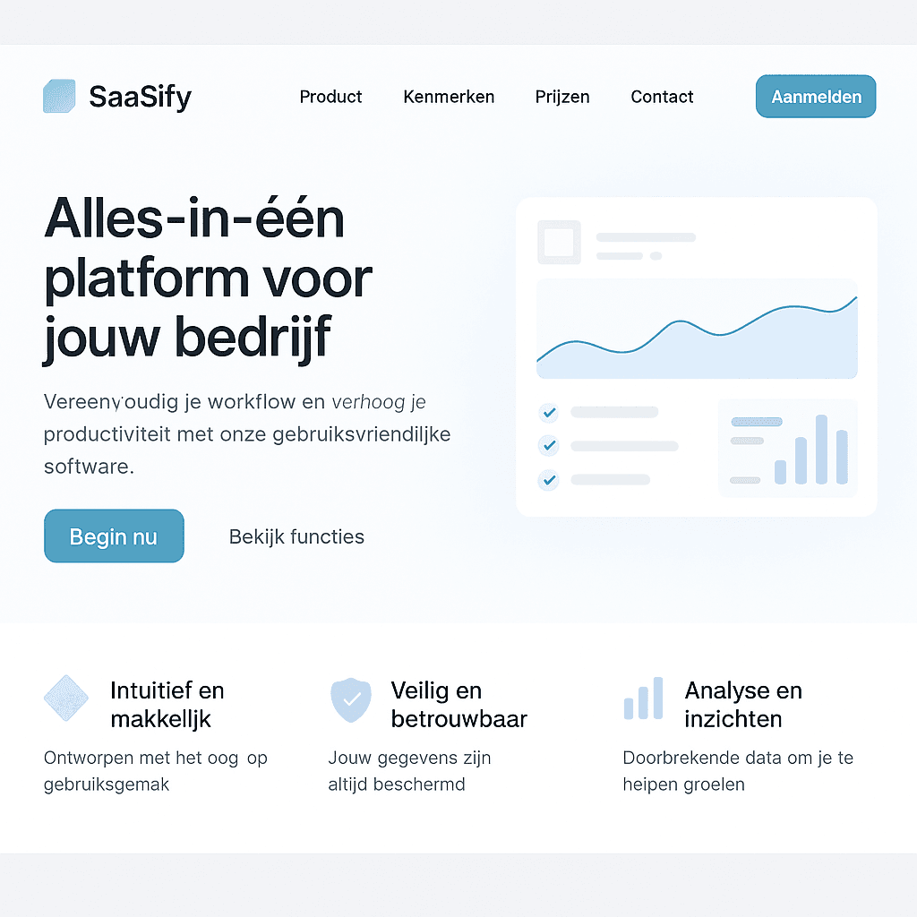 SaaS landing page